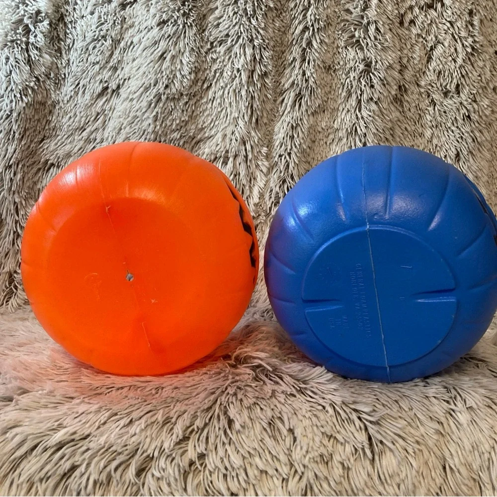 Vintage orange Empire/Blue General Foam blow mold JackOLantern Halloween bucket‎